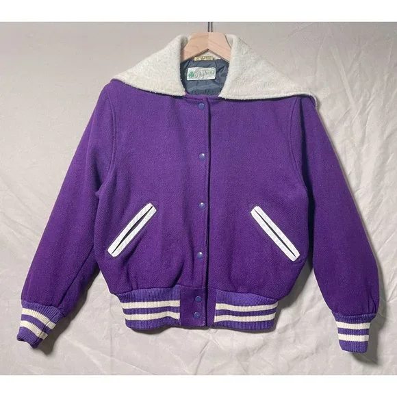 70's Vintage Purple Varsity Jacket